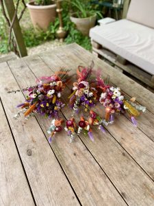 bespoke bright dried flower bridal bouquet 1