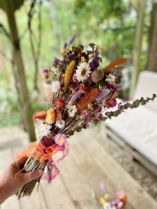 bespoke bright dried flower bridal bouquet 11