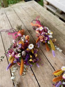 bespoke bright dried flower bridal bouquet 13