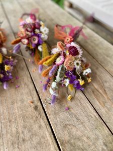 bespoke bright dried flower bridal bouquet 14