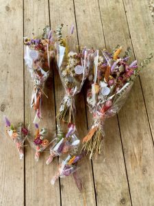 bespoke bright dried flower bridal bouquet 19
