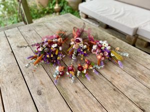 bespoke bright dried flower bridal bouquet 2