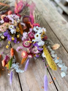 bespoke bright dried flower bridal bouquet 4
