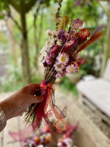 bespoke bright dried flower bridal bouquet 9
