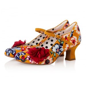 womens gillian ochre mary jane block heeled court shoes 09427ochre p13448 43941 image